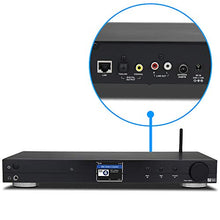将图像加载到图库查看器中, Internetradios Hi Fi DAB Tuners Net Radio WiFi Internet Component Ethernet Bluetooth Receiver 2.4" Color Display with Digital Output to Connect Hi-Fi System -Black