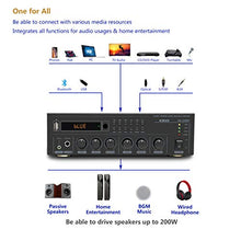 Load image into Gallery viewer, Bluetooth (V5.0) Stereo Digital Amplifier Receiver RMS 2X 40W for Home Audio Passive Speakers System, Compact with USB/Optical/SPDIF/AUX/MP3/Mic, Remote Control Sleep Timer