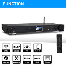 将图像加载到图库查看器中, Internetradios Hi Fi DAB Tuners Net Radio WiFi Internet Component Ethernet Bluetooth Receiver 2.4" Color Display with Digital Output to Connect Hi-Fi System -Black