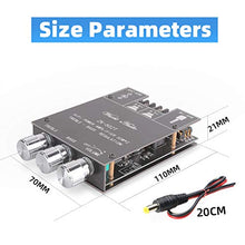 Load image into Gallery viewer, Bluetooth Amplifier Board with Treble and Bass Control, TPA3116D2 50W x 2, DC:9-24V, Bluetooth 5.0 AMP Board for Home Passive Speakers