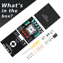 ギャラリービューアに画像を読み込む, TDA7498E Bluetoothパワーアンプボード サブウーファー付き 2.1チャンネル 160W×2+220W 15V-36V オーディオパワーアンプモジュール 高音と低音コントロール付き ブラック