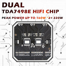 ギャラリービューアに画像を読み込む, TDA7498E Bluetoothパワーアンプボード サブウーファー付き 2.1チャンネル 160W×2+220W 15V-36V オーディオパワーアンプモジュール 高音と低音コントロール付き ブラック