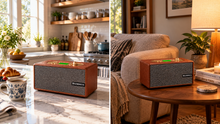 Load image into Gallery viewer, TUNERSYS WS158 – Vintage Leather Skytune WiFi Radio with Built-in Bluetooth Amplifier