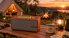 Load image into Gallery viewer, TUNERSYS WS158 – Vintage Leather Skytune WiFi Radio with Built-in Bluetooth Amplifier