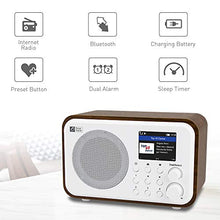 Load image into Gallery viewer, WiFi Internet Radios WR-336N Portable Digital Radio with Rechargeable Battery Bluetooth Receiver with 2.4” Color Display, 4 Preset Buttons, Support UPnP &amp; DLNA-White