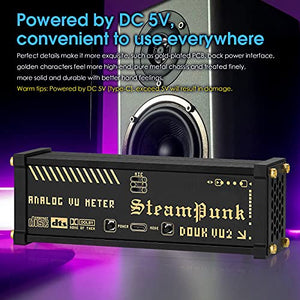 レトロ デュアル アナログ VU メーター RGB サウンド レベル インジケーター DB パネル ディスプレイ