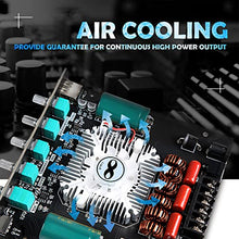 Load image into Gallery viewer, TDA7498E Bluetooth Power Amplifier Board with Subwoofer 2.1 Channel 160W×2+220W, 15V-36V Audio Power Amplifier Module with Treble and Bass Control,Black