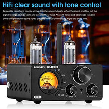 Load image into Gallery viewer, Douk Audio ST-01 200W Bluetooth Amplifier, 2 Channel Vacuum Tube Power Amp with USB DAC/Coaxial Optical Inputs/VU Meter/Treble Bass Control for Home Theater/Stereo Speakers [Upgrade]