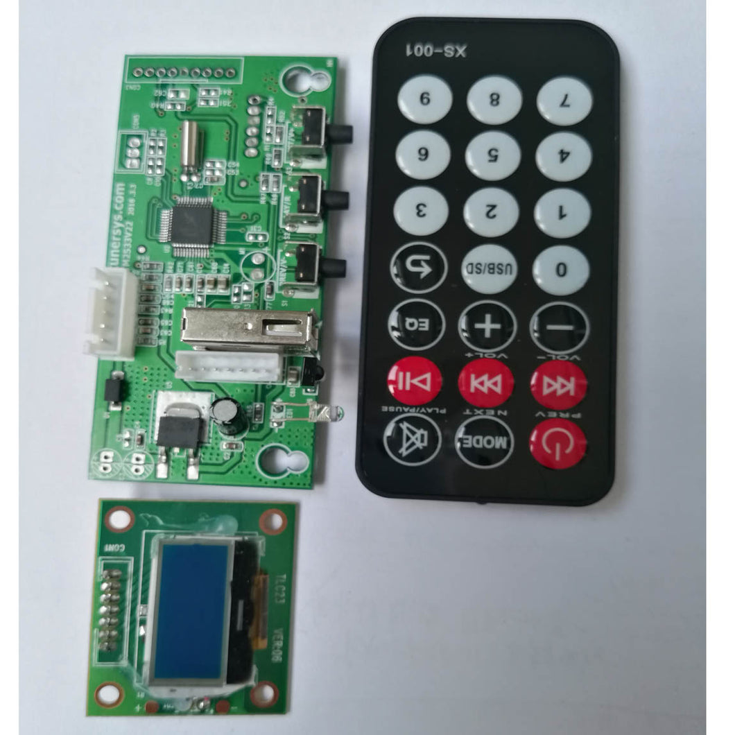 LCDディスプレイとリモコン付きUSB MP3プレーヤーボード TM2533 TM2503 RL