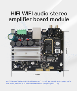 Stereo Receiver with WiFi and Bluetooth Audio Receiver Amp Multi Room Receiver WiFi 2.4G & 5G Airplay2 | 240W Bluetooth 5.0 Wireless DIY Amplifier Board